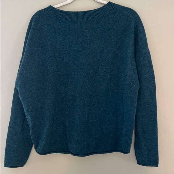 TOAST Wool and Cashmere Blue V-Neck Sweater Small - Picture 6 of 8